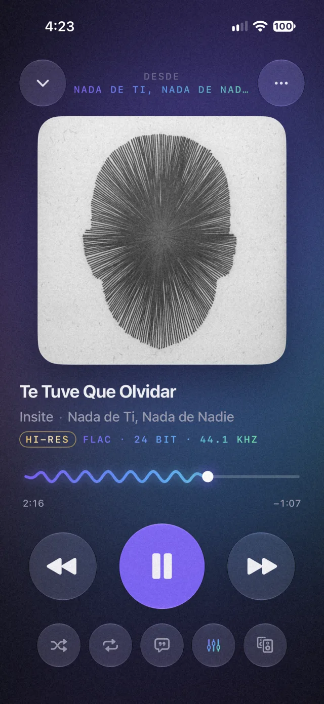 iLegato: reproductor con FLAC de 24 bits